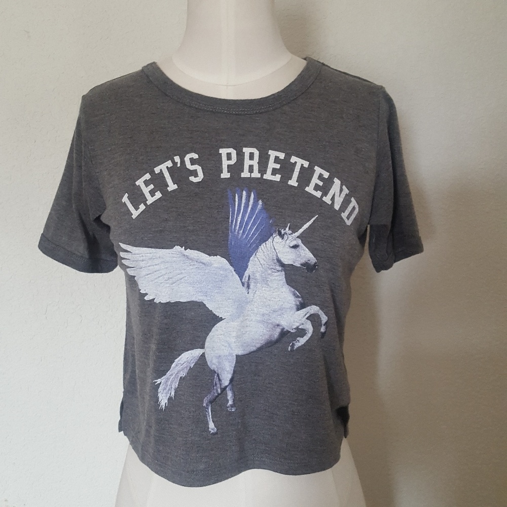Mighty Fine | "Let's Pretend" Crop Top | Medium
